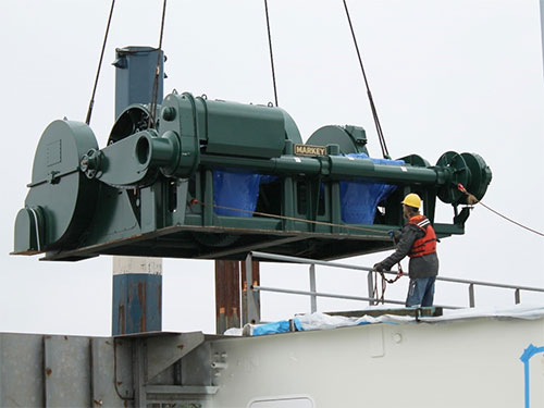 Markey Machinery Marine Towing Winch in Transport